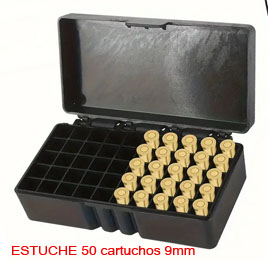 CAJA PARA MUNICIÓN 9mm   50 cartuchos de 9 Parabellum PRECIO VENTA  5€  regalo con una compra de 100€